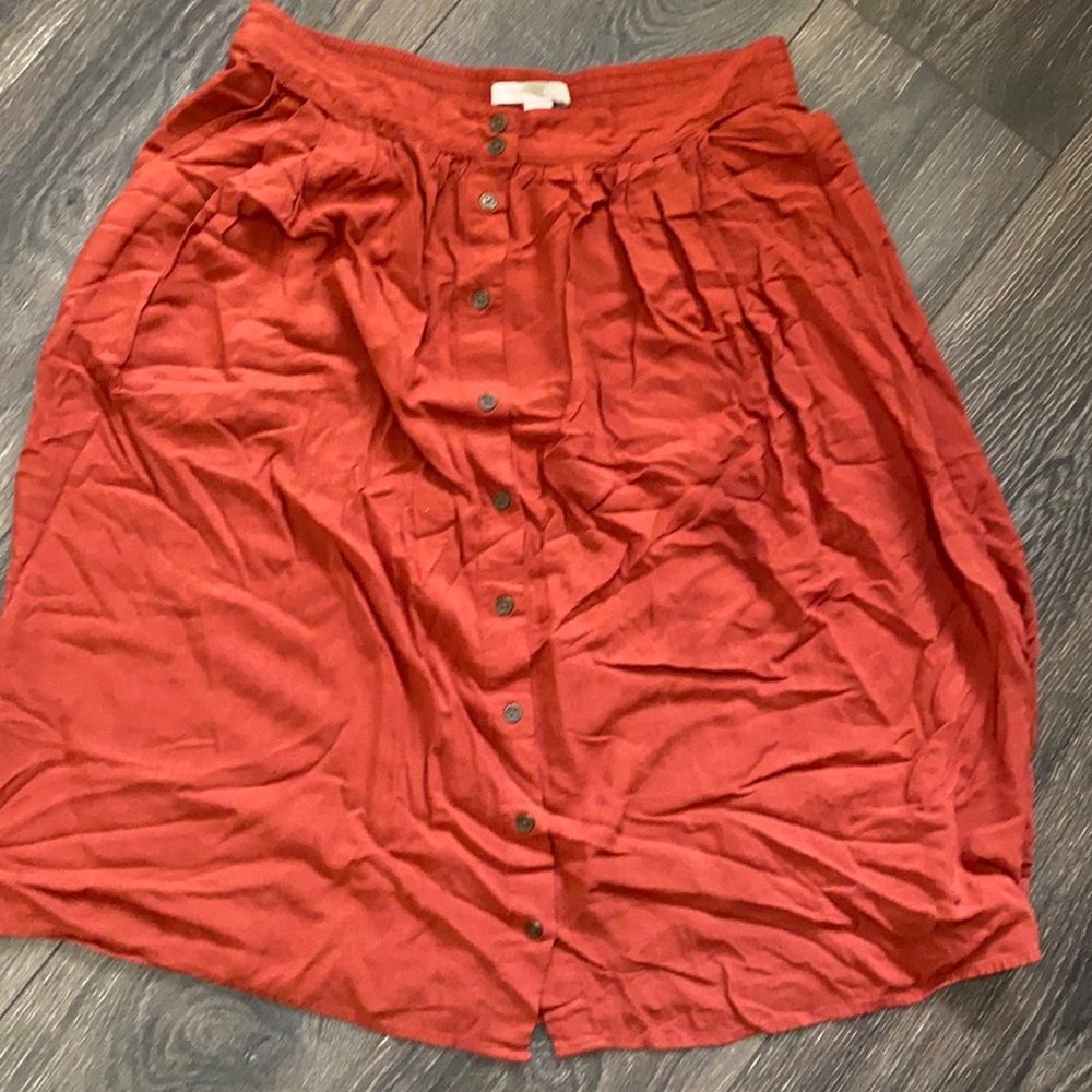 Burnt orange skirt